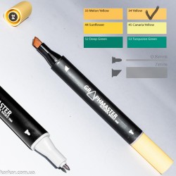Маркер художній Graphmaster Yellow 34