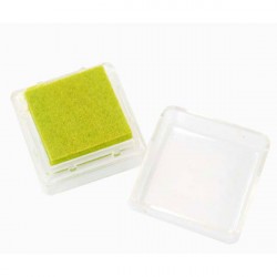 Штемпельна подушка з пігментним чорнилом, Жовта, 2,5*2,5см, Heyda