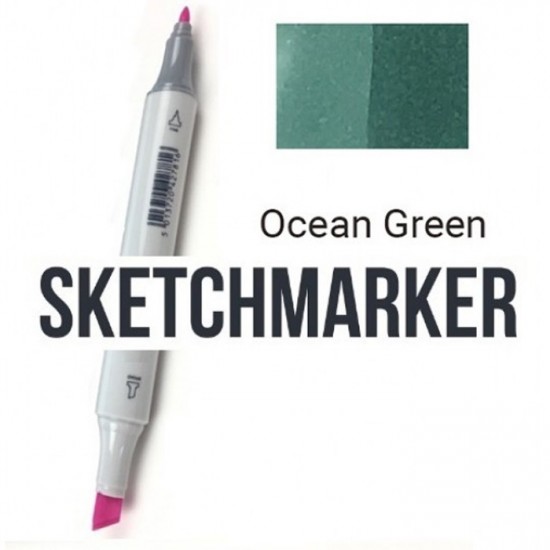 G131 Маркер спиртовий двосторонній, Ocean Green (Зелений океан), SKETCHMARKER