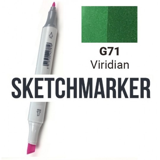 G111 Маркер спиртовий двосторонній, Viridian (Блакитно зелений), SKETCHMARKER