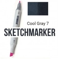 CG7 Маркер спиртовий двосторонній, Cool Gray 7 (Прохолодний сірий 7), SKETCHMARKER