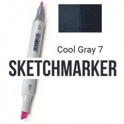 CG7 Маркер спиртовий двосторонній, Cool Gray 7 (Прохолодний сірий 7), SKETCHMARKER CG7 Маркер спиртовий двосторонній, Cool Gray 7 (Прохолодний сірий 7), SKETCHMARKER