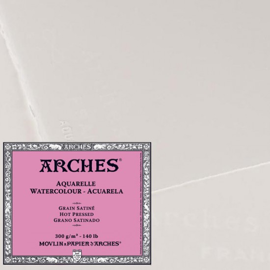 Arches папір акварельний гарячого пресування Arches Hot Pressed 300 гр, 56x76 см, 100% бавовна Arches папір акварельний гарячого пресування Arches Hot Pressed 300 гр, 56x76 см, 100% бавовна