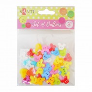 Набір гудзиків Santi "Little mouse", пластик, 15 мм, 10 кол., 50шт./уп.