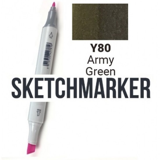 Y110 Маркер спиртовий двосторонній, Army Green (Армійський зелений), SKETCHMARKER