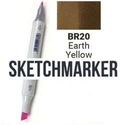 BR81 Маркер спиртовий двосторонній, Earth Yellow (Грунт), SKETCHMARKER BR81 Маркер спиртовий двосторонній, Earth Yellow (Грунт), SKETCHMARKER