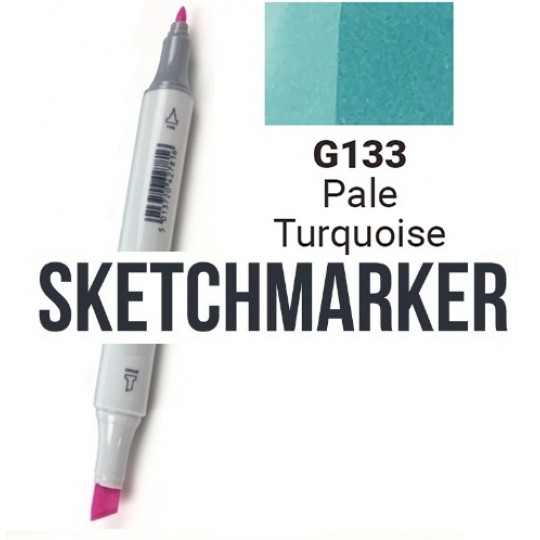 G163 Маркер спиртовий двосторонній, Pale Turquoise (Блідо бірюзовий), SKETCHMARKER