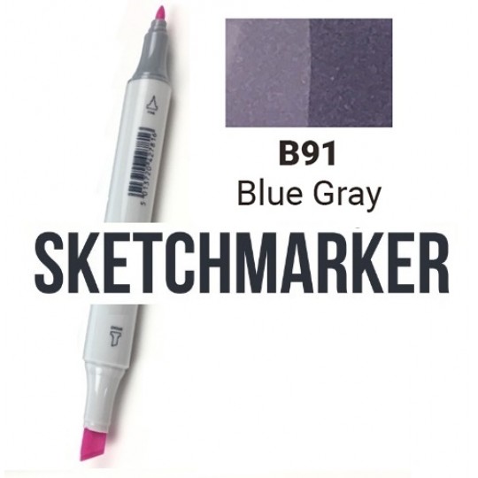 BG71 Маркер спиртовий двосторонній, Blue Gray (Синьо сірий), SKETCHMARKER BG71 Маркер спиртовий двосторонній, Blue Gray (Синьо сірий), SKETCHMARKER