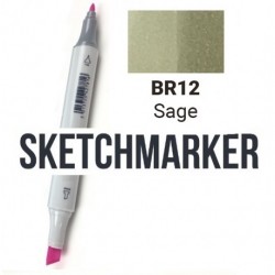 BG12 Маркер спиртовий двосторонній, Sage (Шавлія), SKETCHMARKER BG12 Маркер спиртовий двосторонній, Sage (Шавлія), SKETCHMARKER