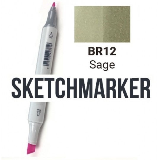 BG12 Маркер спиртовий двосторонній, Sage (Шавлія), SKETCHMARKER