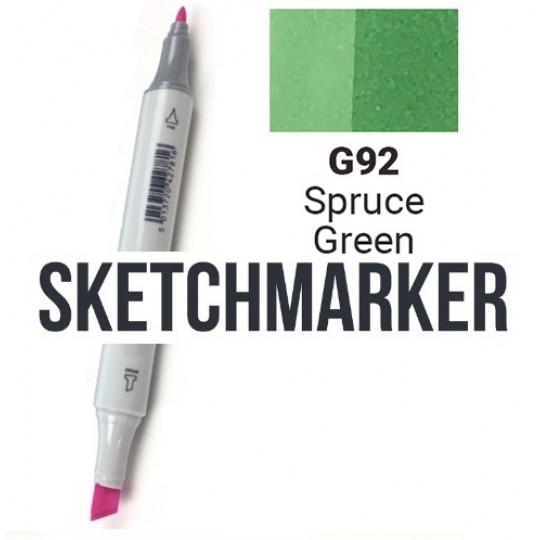 G112 Маркер спиртовий двосторонній, Spruce Green (Зелена ялина), SKETCHMARKER