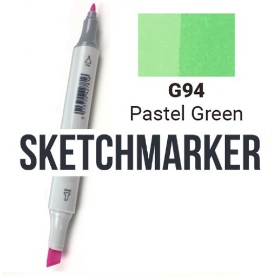 G104 Маркер спиртовий двосторонній, Pastel Green (Пастельний зелений), SKETCHMARKER G104 Маркер спиртовий двосторонній, Pastel Green (Пастельний зелений), SKETCHMARKER