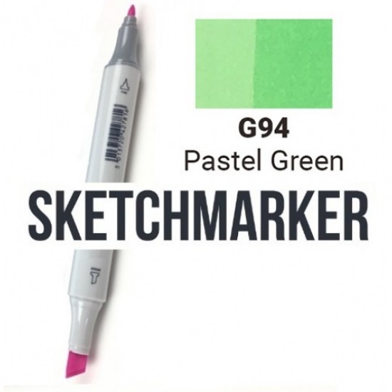 G104 Маркер спиртовий двосторонній, Pastel Green (Пастельний зелений), SKETCHMARKER