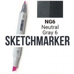 NG6 Маркер спиртовий двосторонній, Neutral Gray 6 (Нейтральний сірий 6), SKETCHMARKER NG6 Маркер спиртовий двосторонній, Neutral Gray 6 (Нейтральний сірий 6), SKETCHMARKER