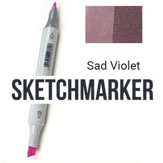 V91 Маркер спиртовий двосторонній, Sad Violet (Тьмяний фіолетовий), SKETCHMARKER V91 Маркер спиртовий двосторонній, Sad Violet (Тьмяний фіолетовий), SKETCHMARKER