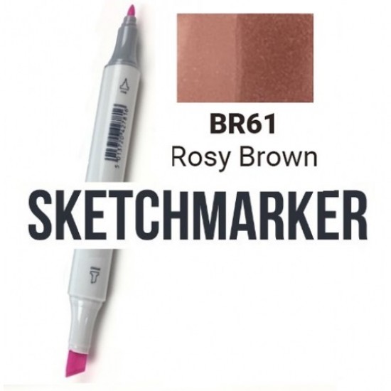 BR32 Маркер спиртовий двосторонній, Rosy Brown (Рожево-коричневий), SKETCHMARKER