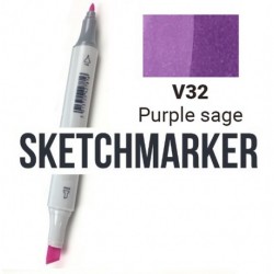 V62 Маркер спиртовий двосторонній, Purple sage (Бордовий шавлія), SKETCHMARKER V62 Маркер спиртовий двосторонній, Purple sage (Бордовий шавлія), SKETCHMARKER