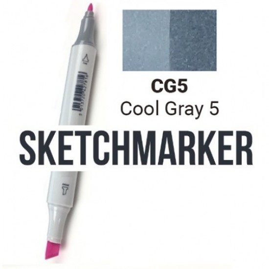 CG5 Маркер спиртовий двосторонній, Cool Gray 5 (Прохолодний сірий 5), SKETCHMARKER