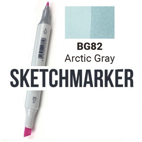 BG83 Маркер спиртовий двосторонній, Arctic Gray (Арктичний сірий), SKETCHMARKER