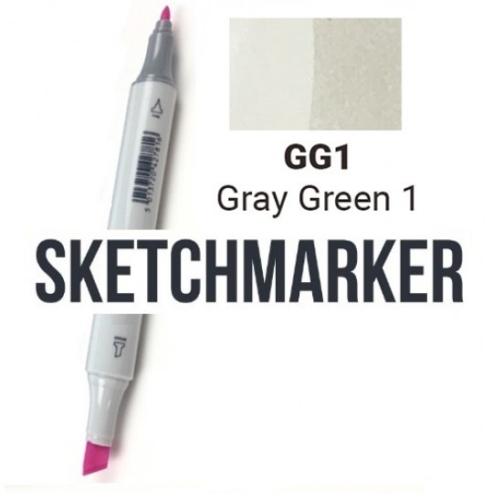 GG1 Маркер спиртовий двосторонній, Gray Green 1 (Сіро зелений 1), SKETCHMARKER