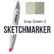 GG2 Маркер спиртовий двосторонній, Gray Green 2 (Сіро зелений 2), SKETCHMARKER