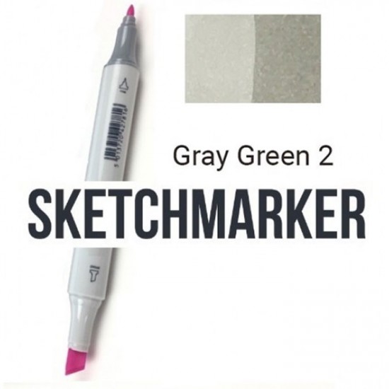 GG2 Маркер спиртовий двосторонній, Gray Green 2 (Сіро зелений 2), SKETCHMARKER