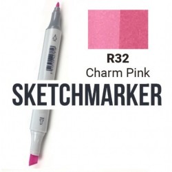 R33 Маркер спиртовий двосторонній, Charm Pink (Чарівний рожевий), SKETCHMARKER R33 Маркер спиртовий двосторонній, Charm Pink (Чарівний рожевий), SKETCHMARKER
