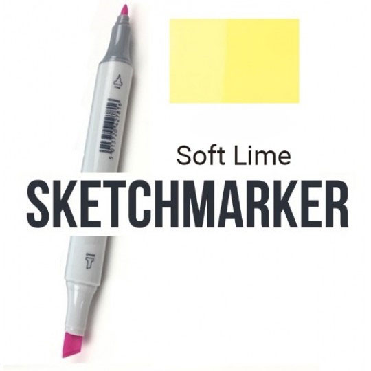 Y64 Маркер спиртовий двосторонній, Soft Lime (М'який лайм), SKETCHMARKER Y64 Маркер спиртовий двосторонній, Soft Lime (М який лайм), SKETCHMARKER