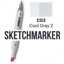 CG2 Маркер спиртовий двосторонній, Cool Gray 2 (Прохолодний сірий 2), SKETCHMARKER CG2 Маркер спиртовий двосторонній, Cool Gray 2 (Прохолодний сірий 2), SKETCHMARKER