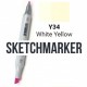 Y55 Маркер спиртовий двосторонній, White Yellow (Біло-жовтий), SKETCHMARKER