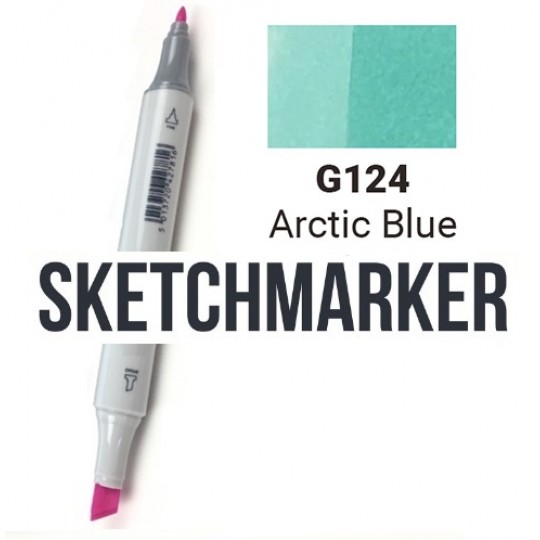 G153 Маркер спиртовий двосторонній, Arctic Blue (Арктичний блакитний), SKETCHMARKER