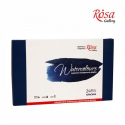 Набір акварельних фарб "Класика", ROSA Gallery, 24 кол., кювета, картон