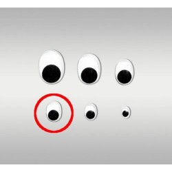 Очі рухливі овальні, діаметр 12 мм, 1 шт.