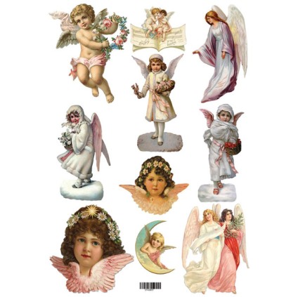 Декупажна карта (лазерн.друк) 29,5х42 "Ангели" Декупажная карта(лазерн.печать) 29,5х42 "Ангелы"
