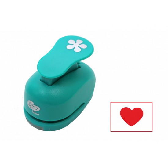 Фігурний дирокол, Серце, 1,6 см, ROSA Talent