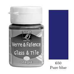 Lefranc фарба по склу та кераміці непрозора Glass & Tile opaque 50 мл, #650 Pure blue (Чисто синій) Lefranc фарба по склу та кераміці непрозора Glass & Tile opaque 50 мл, #650 Pure blue (Чисто синій)