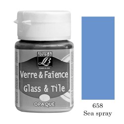 Lefranc фарба по склу та кераміці непрозора Glass & Tile opaque 50 мл, #658 Sea spray blue (Морський Lefranc фарба по склу та кераміці непрозора Glass & Tile opaque 50 мл, #658 Sea spray blue (Морський