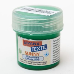 Фарба по світлим тканинам "Sunny" Javana 20мл(розфасована ЛХ) Зелений діамантовий Фарба по світлим тканинам "Sunny" Javana 20мл(розфасована ЛХ) Зелений діамантовий