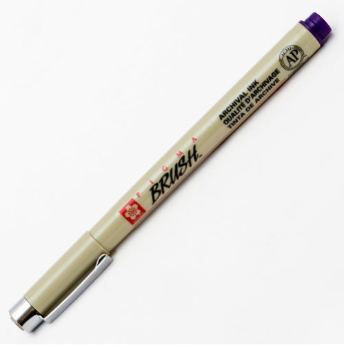 Лінер-пензель PIGMA Brush, Фіолетовий, Sakura Лінер-пензель PIGMA Brush, Фіолетовий, Sakura
