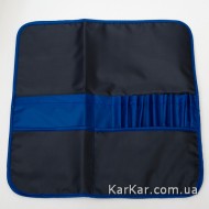 Пенал для пензлів, тканина (37х37см), асфальт+синій, ROSA Studio