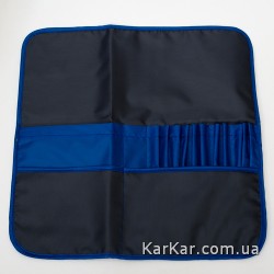 Пенал для пензлів, тканина (37х37см), асфальт+синій, ROSA Studio Пенал для пензлів, тканина (37х37см), асфальт+синій, ROSA Studio