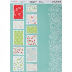 Папір дизайнерський "Ніжність квітів" 4, двосторонній, 21х29,7см, 250г/м2, ROSA Talent