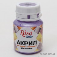 Акрил для декору 78, Фіолетовий, перламутр, 20 мл, ROSA TALENT