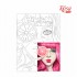 Полотно на картоні з контуром, "Pink", 30*40, бавовна, акрил, ROSA START