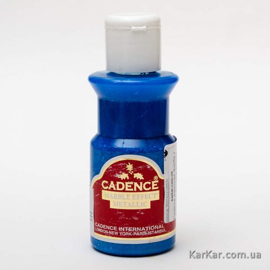 Cadence акрилова фарба з ефектом мармуру металік Marble Effect Paint Metallic, 120 мл, Темно-синя
