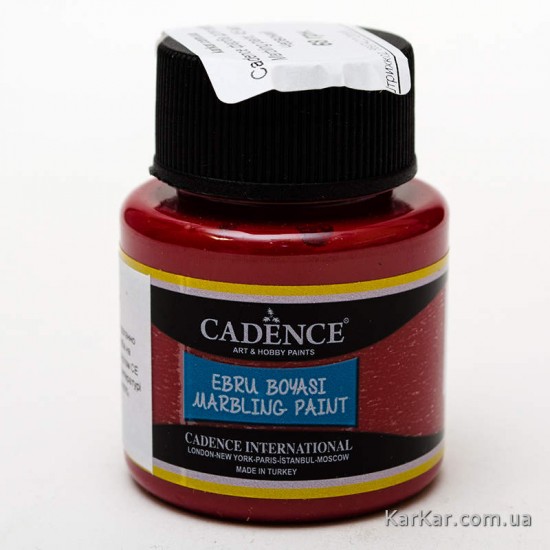 Cadence фарба для ебру Marbling paint, 45 мл, Червоний