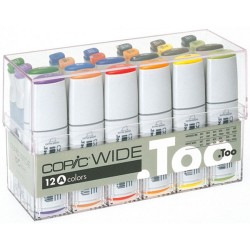 Cop набір маркерів Copic Wide 12А 21мм/12шт. + чорнила, яскраві кольори