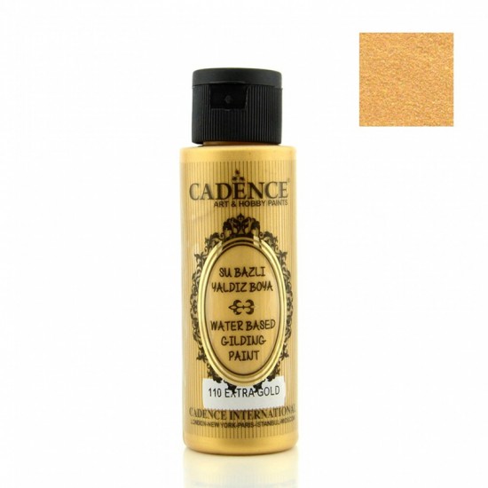Cadence акрилова фарба з ефектом золочення Waterbased Gilding Paint, 70 мл, Золото екстра Cadence акрилова фарба з ефектом золочення Waterbased Gilding Paint, 70 мл, Золото екстра