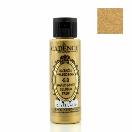 Cadence акрилова фарба з ефектом золочення Waterbased Gilding Paint, 70 мл, Золото зелене Cadence акрилова фарба з ефектом золочення Waterbased Gilding Paint, 70 мл, Золото зелене