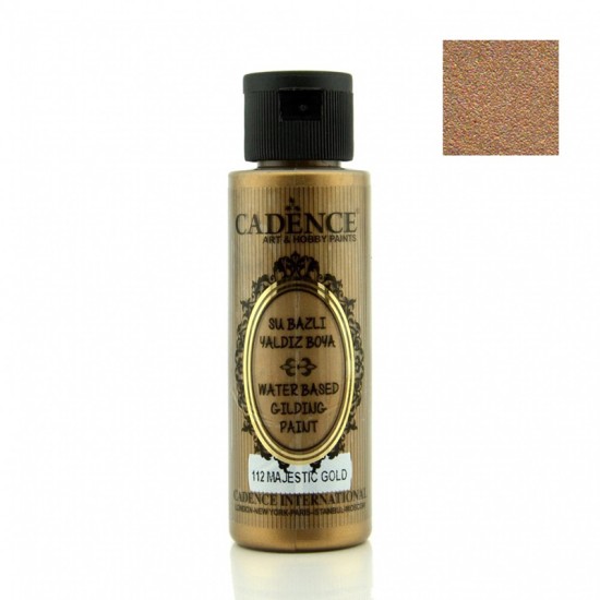Cadenсe акрилова фарба з ефектом золочення Waterbased Gilding Paint, 70 мл, Величне золото